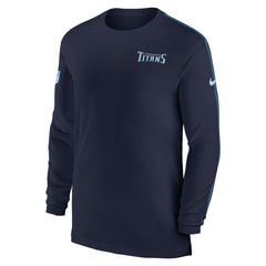 Tennessee Titans Sideline Coach UV Performance Long Sleeve T-Shirt - Navy T-shirts