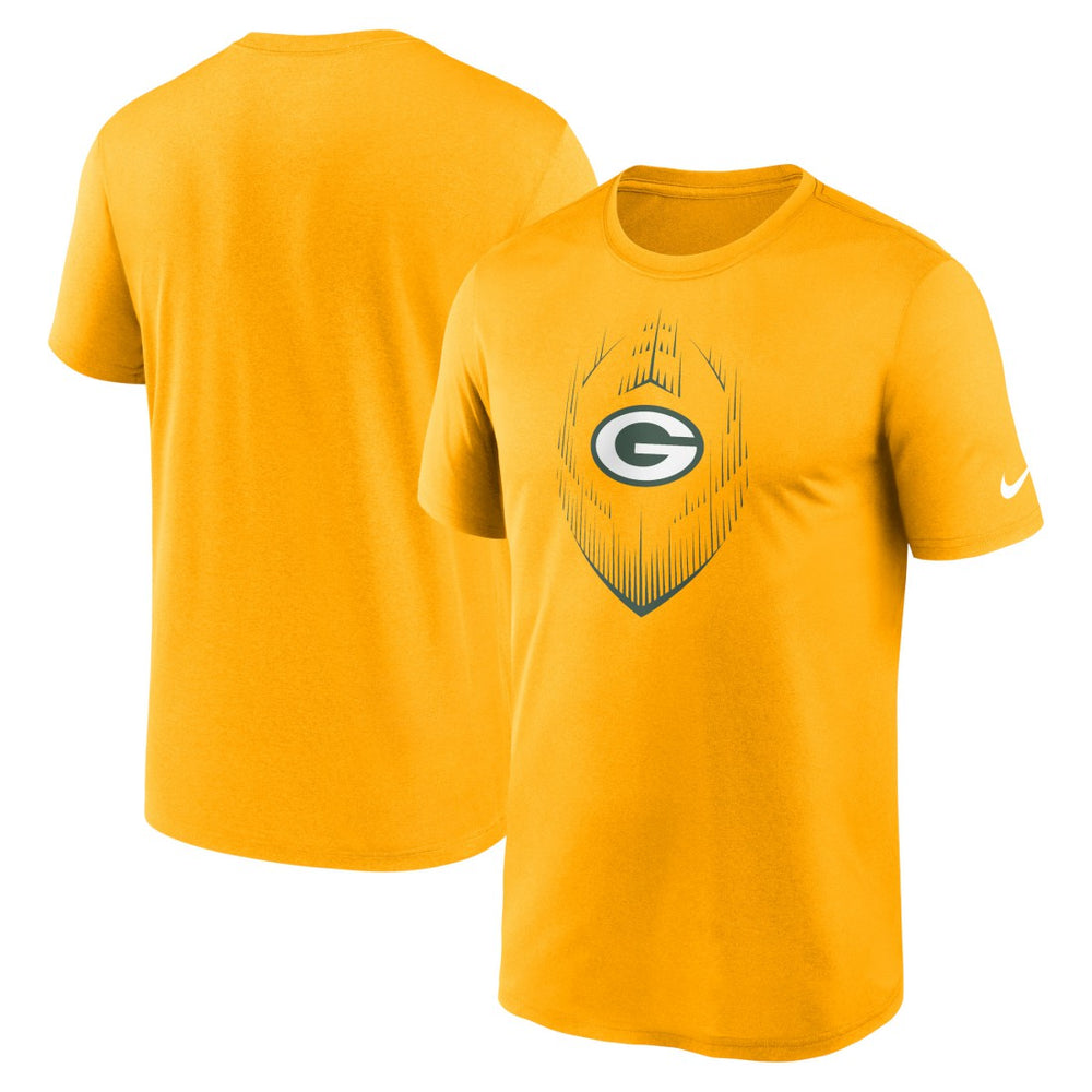 Green Bay Packers Primetime Legend Icon Performance T-Shirt - Gold T-shirts