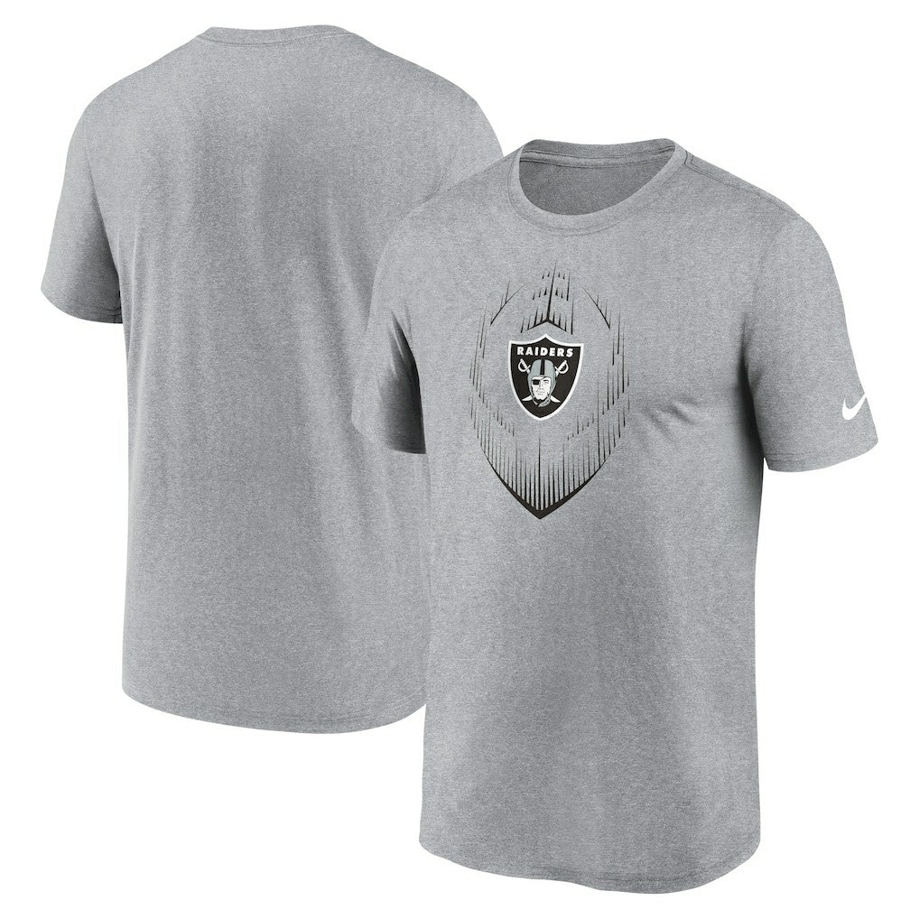 Las Vegas Raiders Primetime Legend Icon Performance T-Shirt - Heather Gray T-shirts