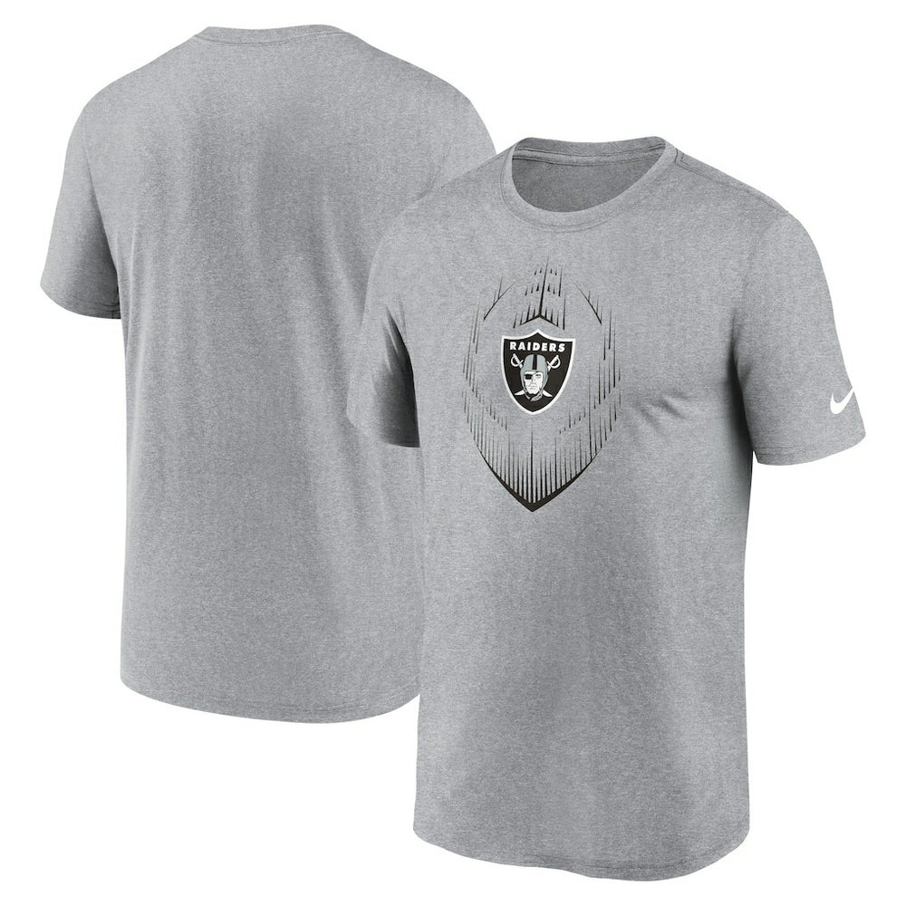 Las Vegas Raiders Primetime Legend Icon Performance T-Shirt - Heather Gray T-shirts