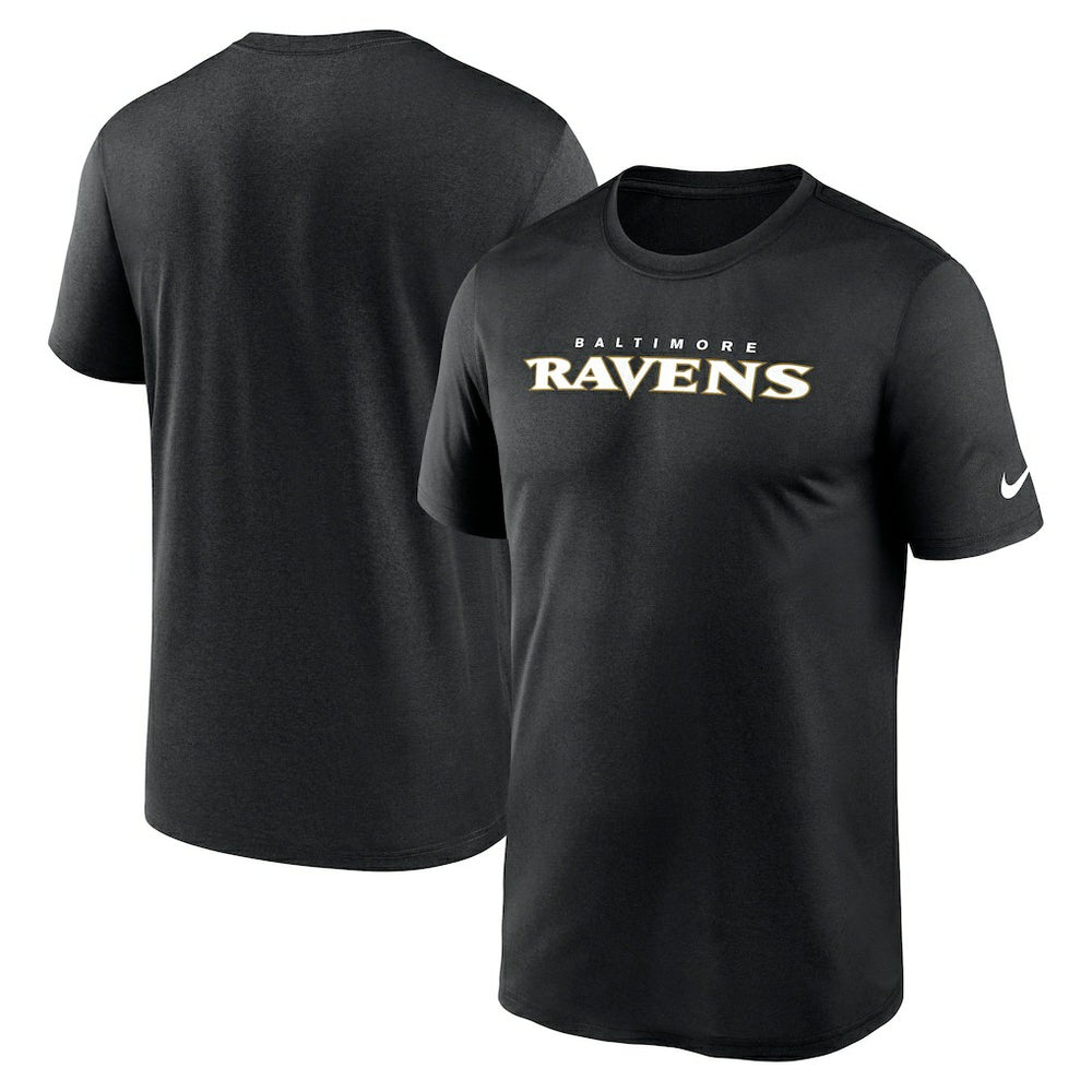 Baltimore Ravens Primetime Legend Wordmark Performance T-Shirt - Black T-shirts