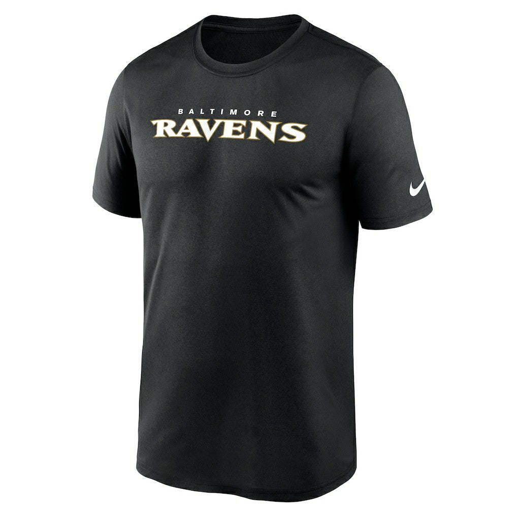 Baltimore Ravens Primetime Legend Wordmark Performance T-Shirt - Black T-shirts