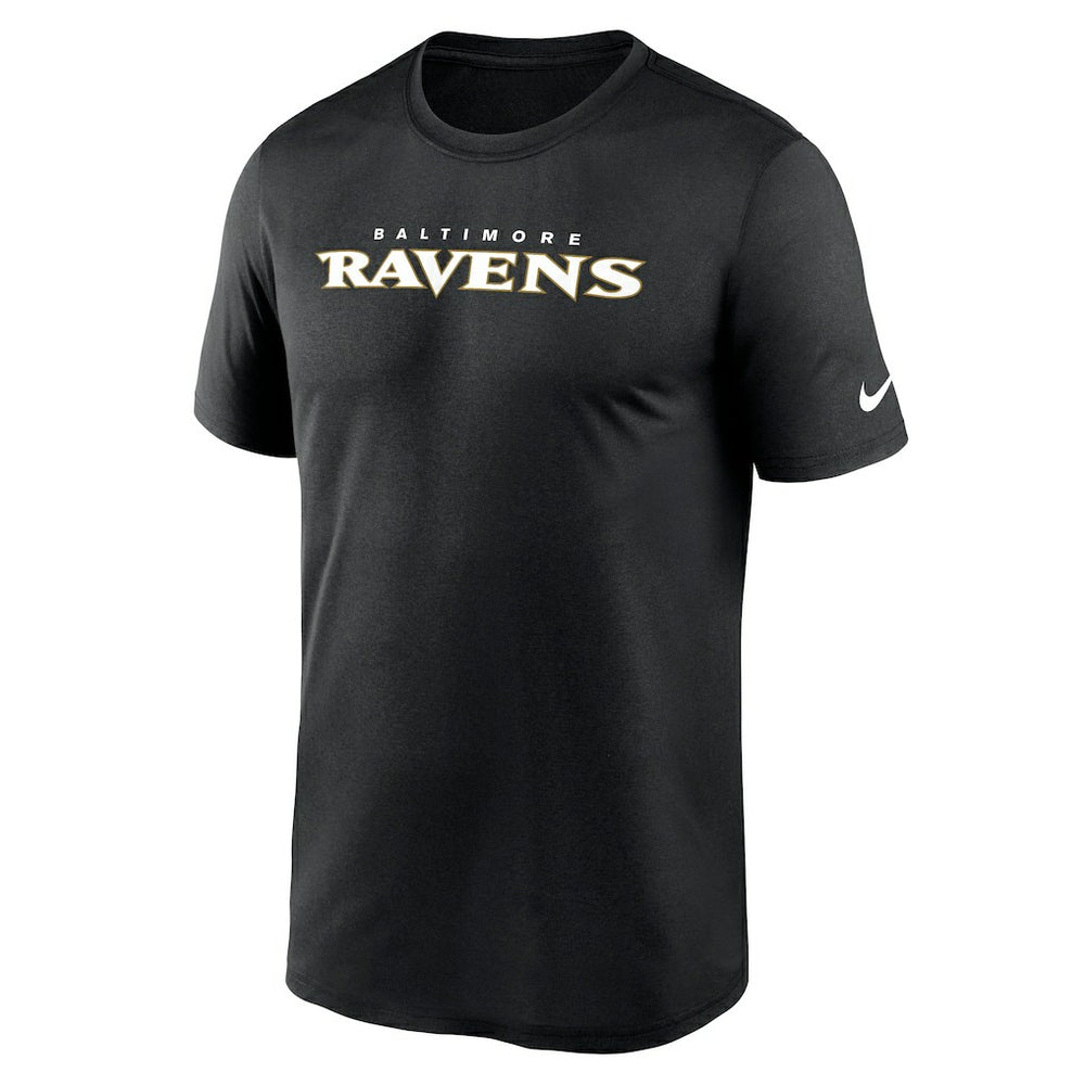 Baltimore Ravens Primetime Legend Wordmark Performance T-Shirt - Black T-shirts