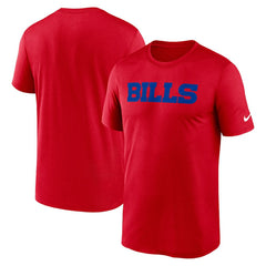 Buffalo Bills Primetime Legend Wordmark Performance T-Shirt - Red T-shirts