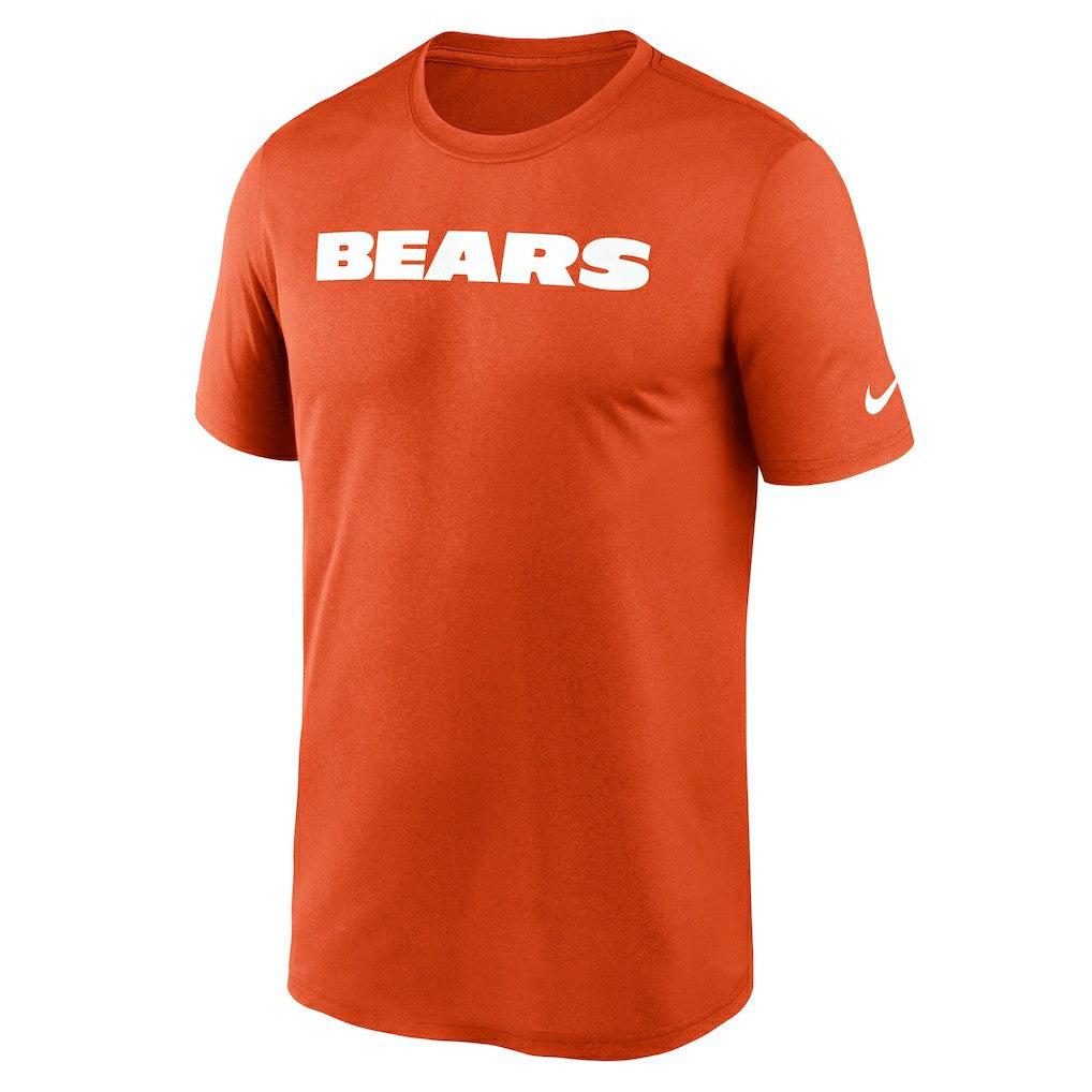Chicago Bears Primetime Legend Wordmark Performance T-Shirt - Orange T-shirts