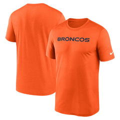 Denver Broncos Primetime Legend Wordmark Performance T-Shirt - Orange T-shirts