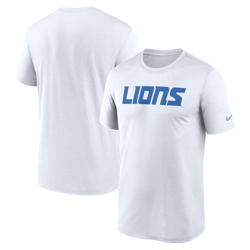 Detroit Lions Primetime Legend Wordmark Performance T-Shirt - White T-shirts