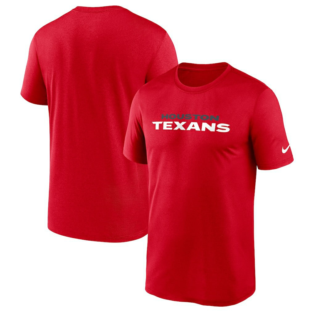 Houston Texans Primetime Legend Wordmark Performance T-Shirt - Red T-shirts