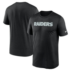 Las Vegas Raiders Primetime Legend Wordmark Performance T-Shirt - Black T-shirts