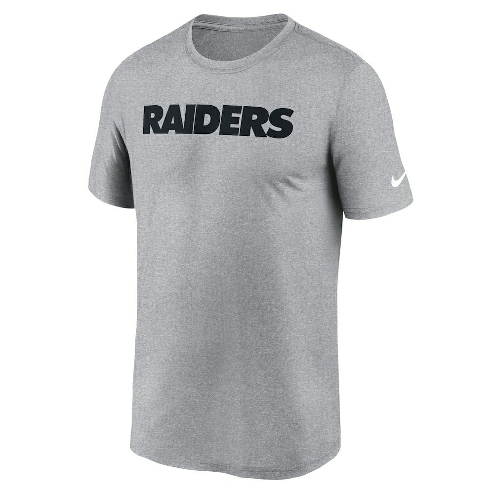 Las Vegas Raiders Primetime Legend Wordmark Performance T-Shirt - Heather Gray T-shirts