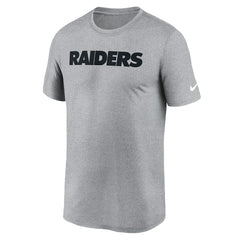 Las Vegas Raiders Primetime Legend Wordmark Performance T-Shirt - Heather Gray T-shirts
