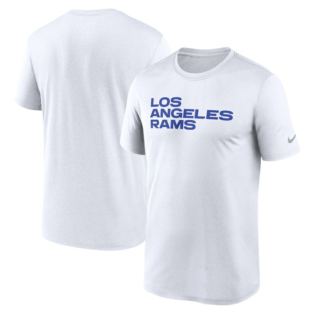 Los Angeles Rams Primetime Legend Wordmark Performance T-Shirt - White T-shirts