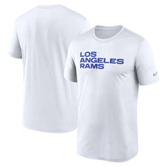 Los Angeles Rams Primetime Legend Wordmark Performance T-Shirt - White T-shirts