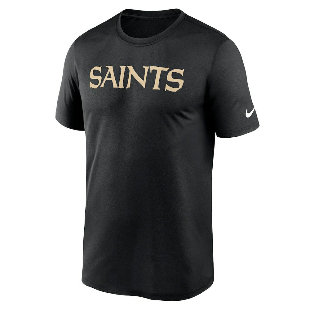 New Orleans Saints Primetime Legend Wordmark Performance T-Shirt - Black T-shirts