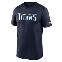 Tennessee Titans Primetime Legend Wordmark Performance T-Shirt - Navy T-shirts