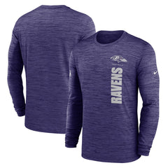 Baltimore Ravens Sideline Velocity Dri-FIT Long Sleeve T-Shirt - Purple T-shirts