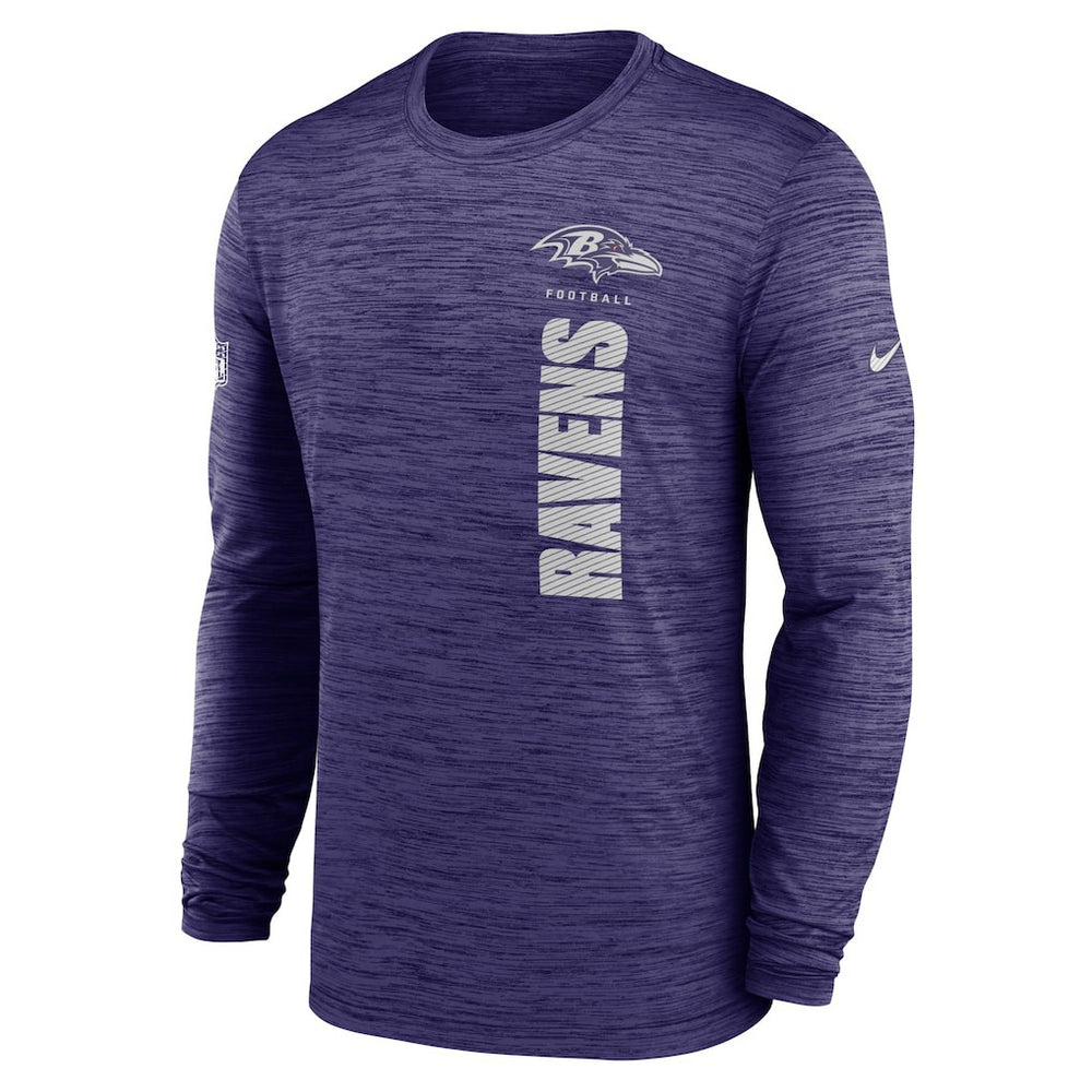 Baltimore Ravens Sideline Velocity Dri-FIT Long Sleeve T-Shirt - Purple T-shirts