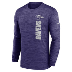 Baltimore Ravens Sideline Velocity Dri-FIT Long Sleeve T-Shirt - Purple T-shirts