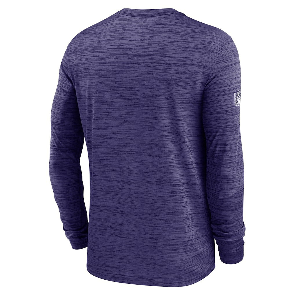 Baltimore Ravens Sideline Velocity Dri-FIT Long Sleeve T-Shirt - Purple T-shirts