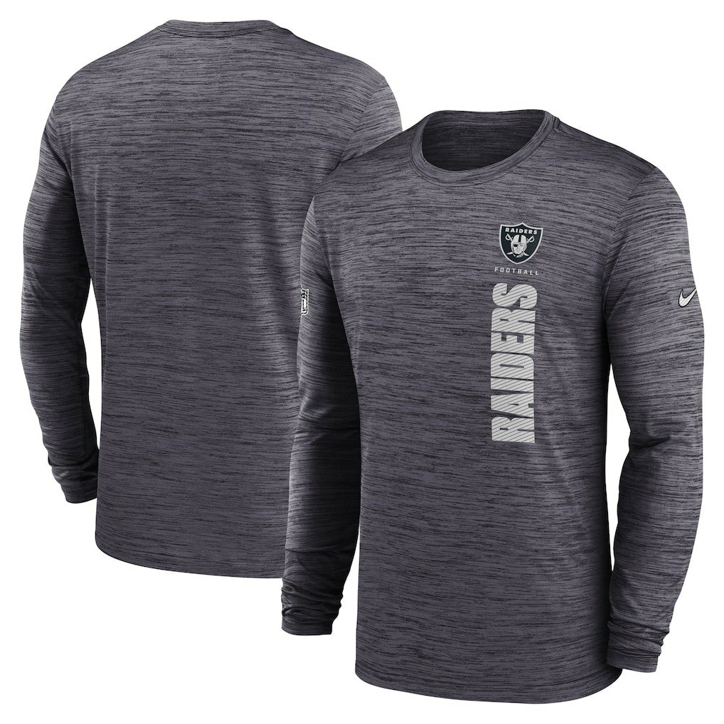 Las Vegas Raiders Sideline Velocity Dri-FIT Long Sleeve T-Shirt - Black T-shirts