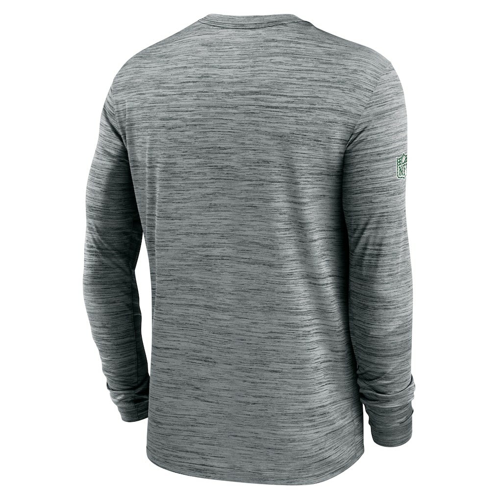New York Jets Sideline Velocity Dri-FIT Long Sleeve T-Shirt - Gray T-shirts