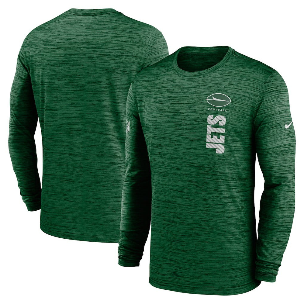 New York Jets Sideline Velocity Dri-FIT Long Sleeve T-Shirt - Green T-shirts
