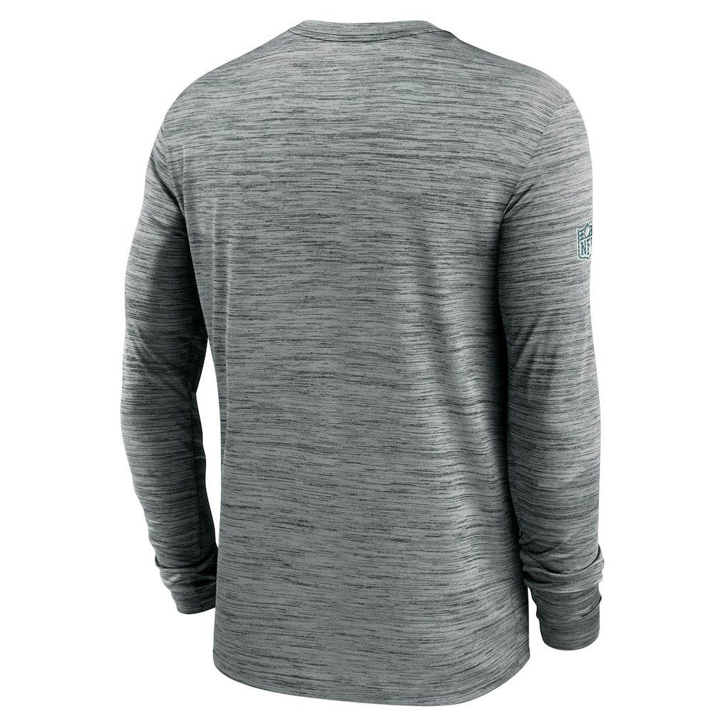 Philadelphia Eagles Sideline Velocity Dri-FIT Long Sleeve T-Shirt - Gray T-shirts