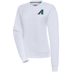 Arizona Diamondbacks Antigua Women's Cooperstown Victory Crewneck Pullover Sweatshirt - White Pullover