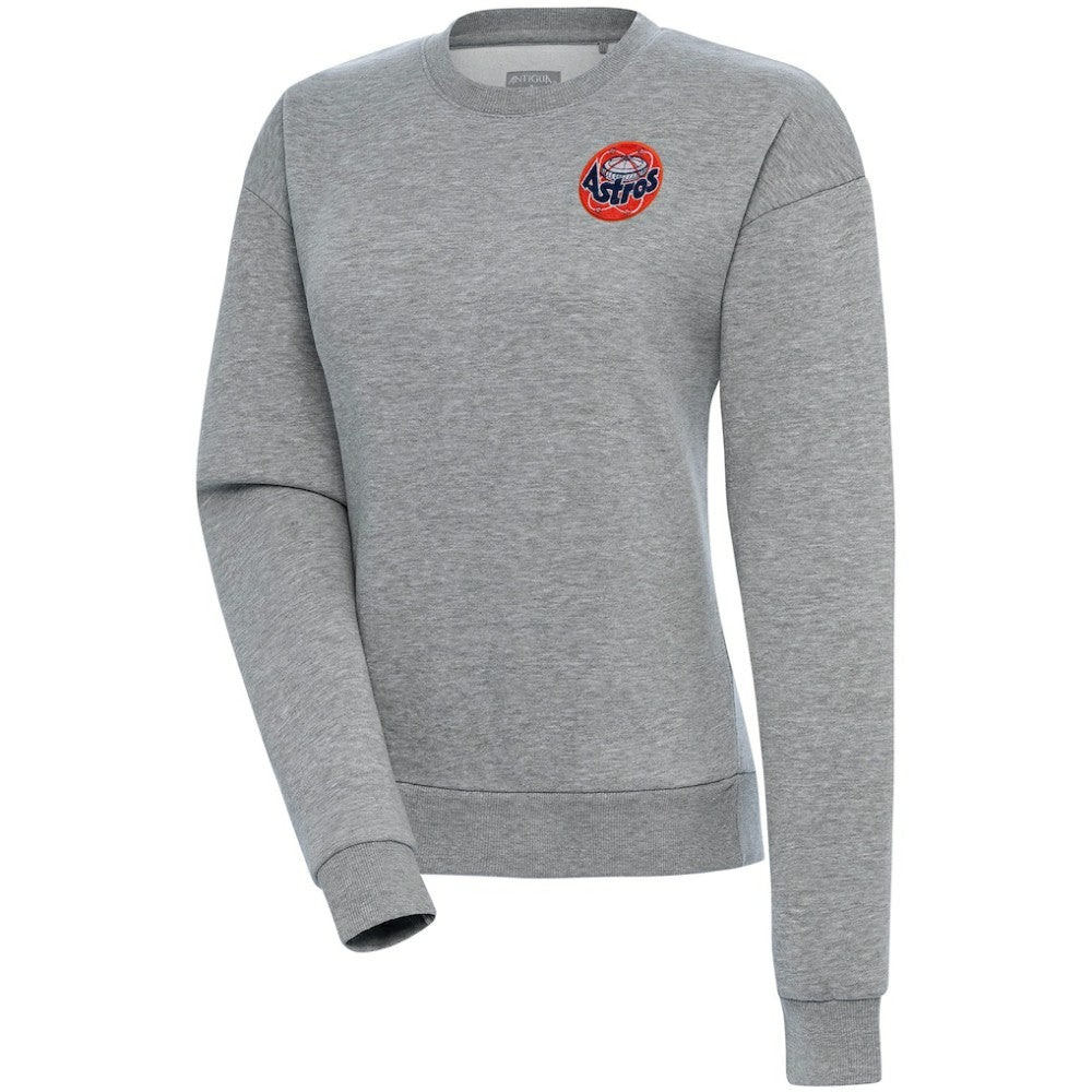 Houston Astros Antigua Women's Cooperstown Victory Crewneck Pullover Sweatshirt - Heather Gray Pullover