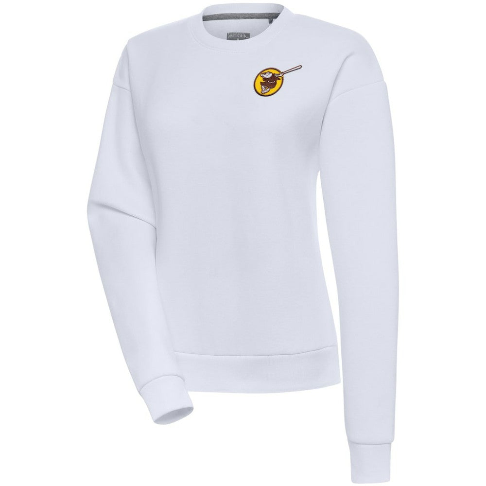 San Diego Padres Antigua Women's Cooperstown Victory Crewneck Pullover Sweatshirt - White Pullover