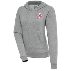 New York Yankees Antigua Women's Cooperstown Victory Pullover Hoodie - Heather Gray Hoodies