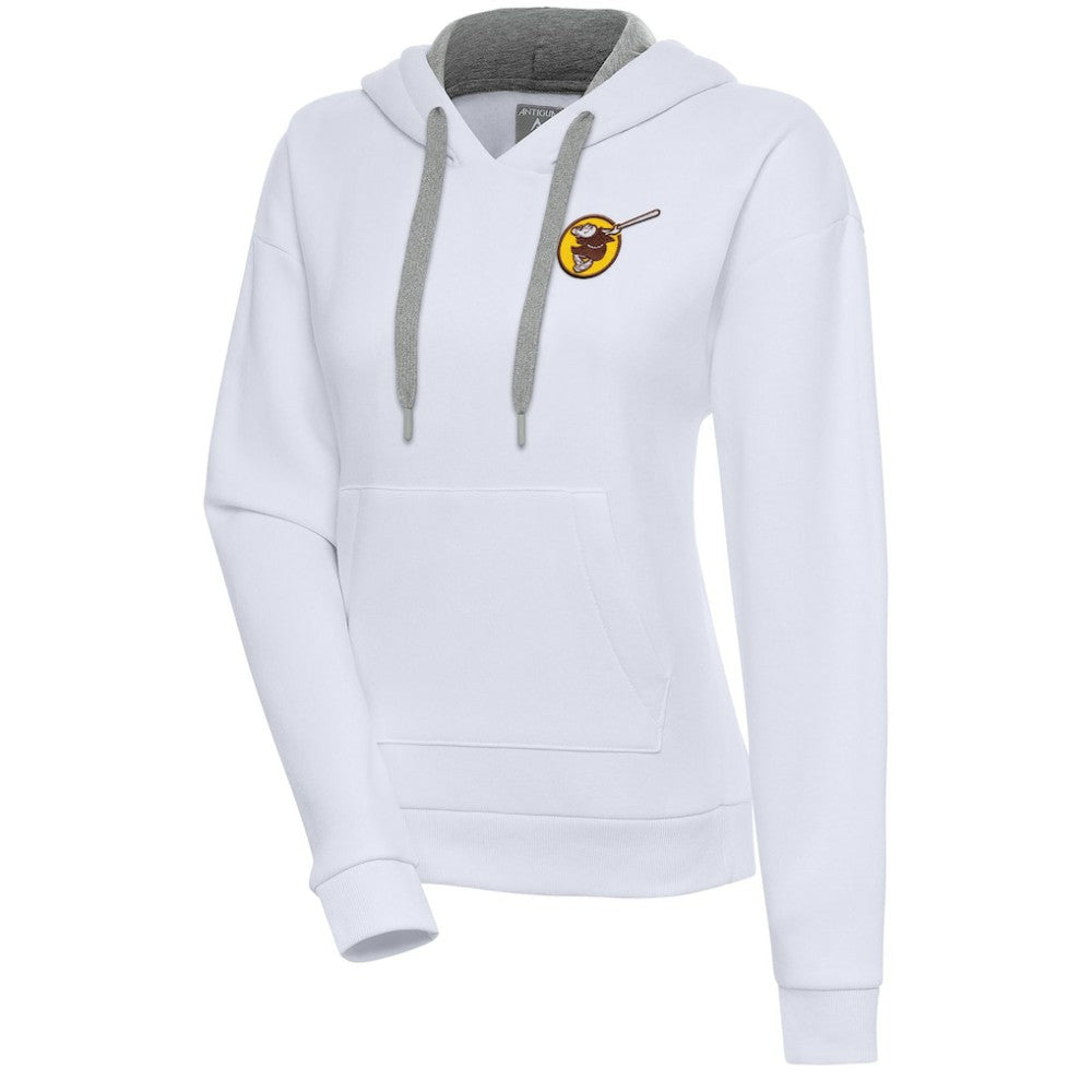 San Diego Padres Antigua Women's Cooperstown Victory Pullover Hoodie - White Hoodies