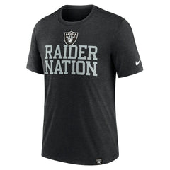 Las Vegas Raiders Blitz Tri-Blend T-Shirt - Heather Black T-shirts