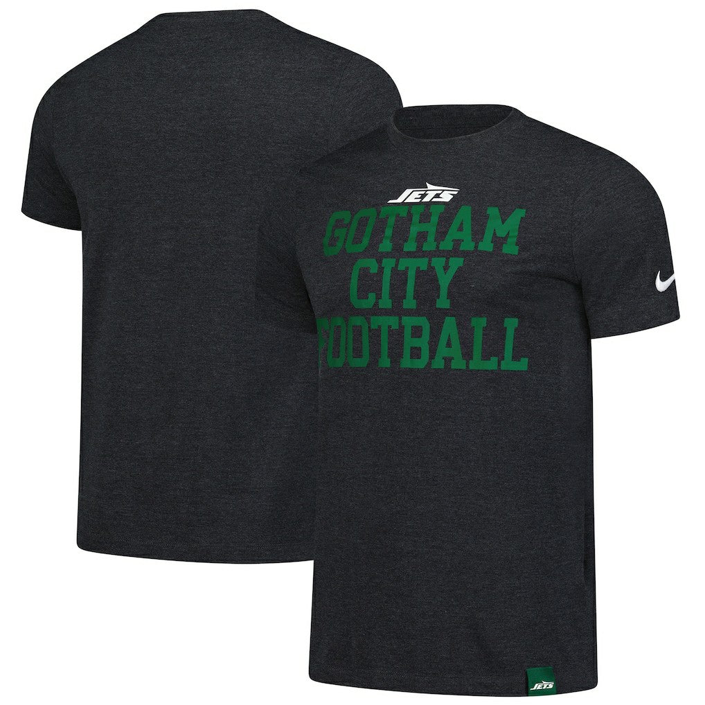 New York Jets Blitz Tri-Blend T-Shirt - Heather Black T-shirts