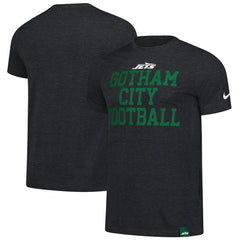 New York Jets Blitz Tri-Blend T-Shirt - Heather Black T-shirts