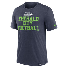 Seattle Seahawks Blitz Tri-Blend T-Shirt - Heather College Navy T-shirts