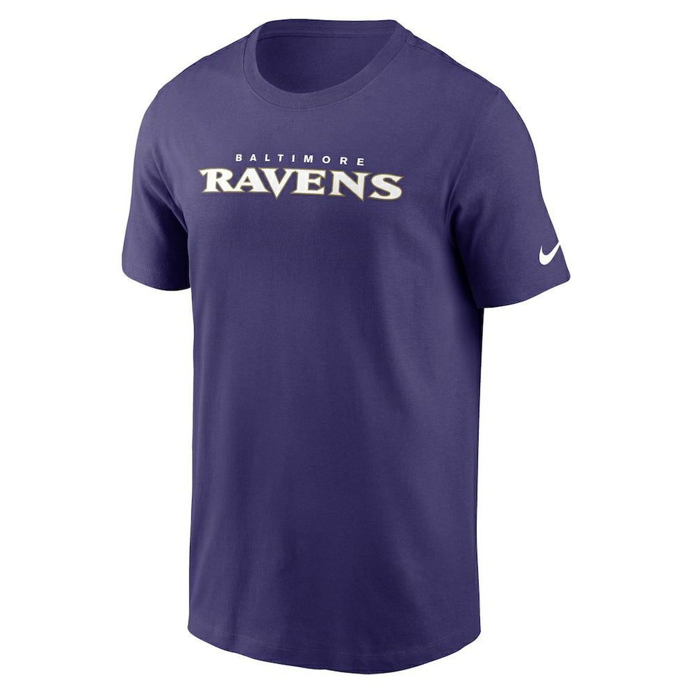 Baltimore Ravens Primetime Wordmark Essential T-Shirt - Purple T-shirts
