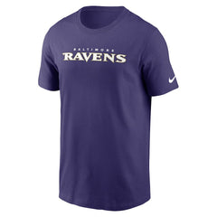 Baltimore Ravens Primetime Wordmark Essential T-Shirt - Purple T-shirts
