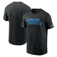 Carolina Panthers Primetime Wordmark Essential T-Shirt - Black T-shirts