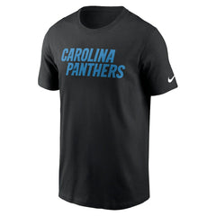 Carolina Panthers Primetime Wordmark Essential T-Shirt - Black T-shirts