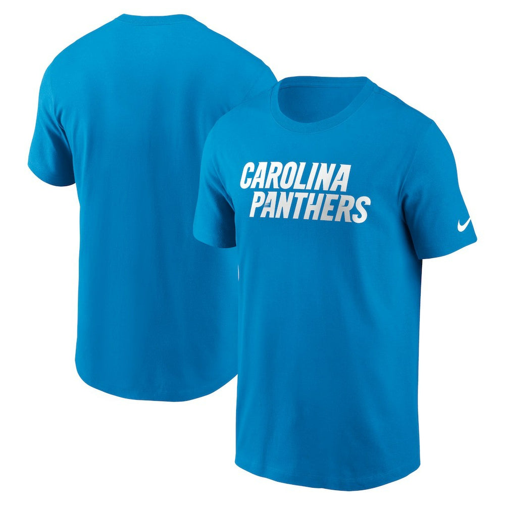 Carolina Panthers Primetime Wordmark Essential T-Shirt - Blue T-shirts