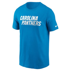 Carolina Panthers Primetime Wordmark Essential T-Shirt - Blue T-shirts