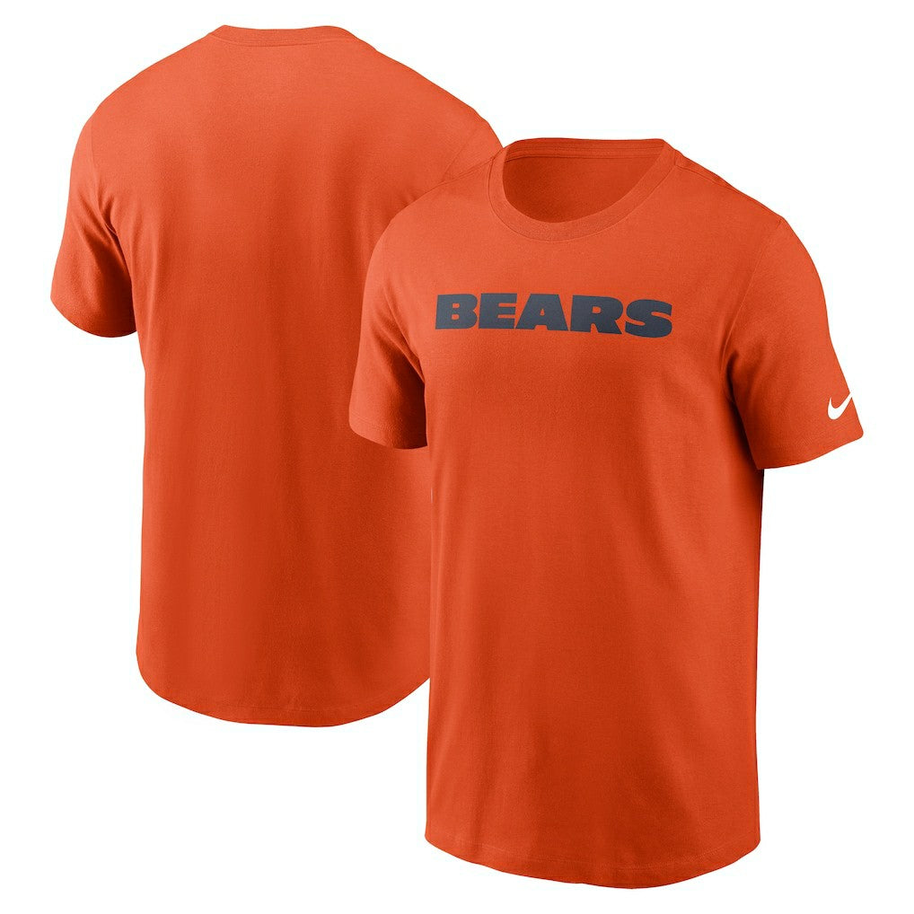 Chicago Bears Primetime Wordmark Essential T-Shirt - Orange T-shirts