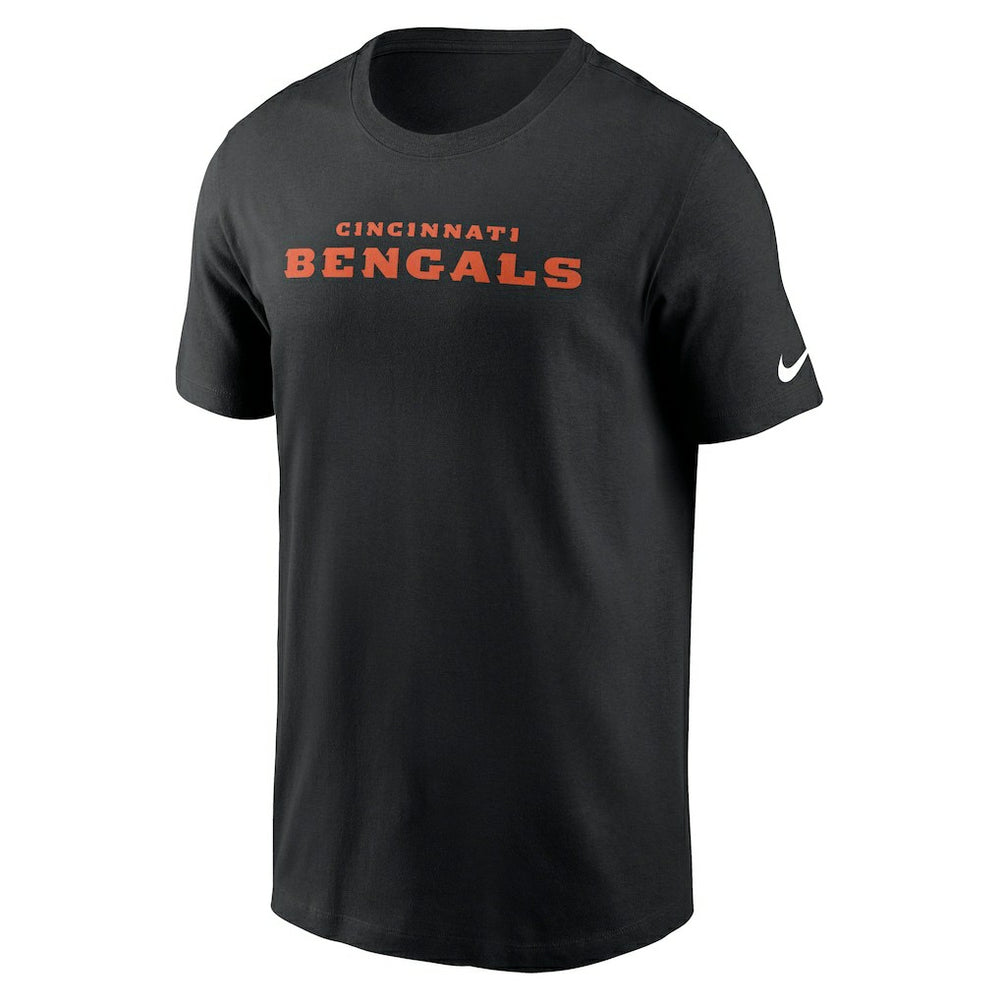 Cincinnati Bengals Primetime Wordmark Essential T-Shirt - Black T-shirts