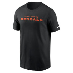 Cincinnati Bengals Primetime Wordmark Essential T-Shirt - Black T-shirts