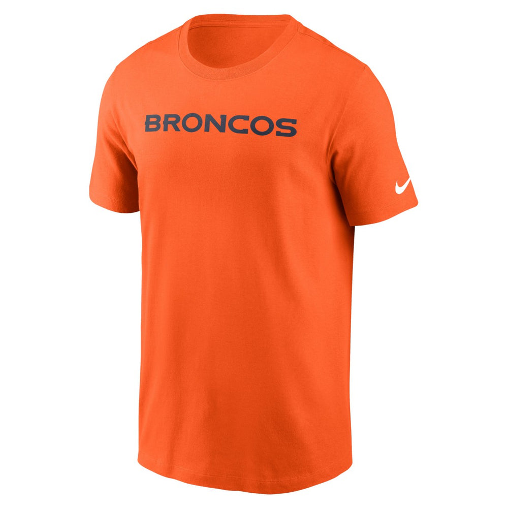 Denver Broncos Primetime Wordmark Essential T-Shirt - Orange T-shirts