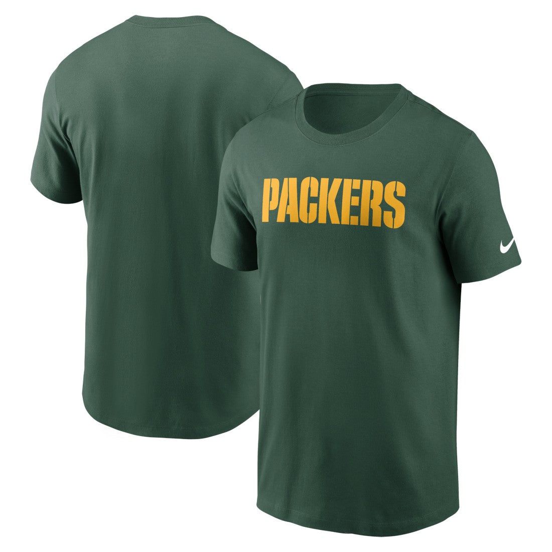 Green Bay Packers Primetime Wordmark Essential T-Shirt - Green T-shirts