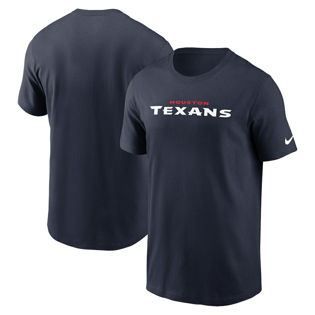 Houston Texans Wordmark Essential T-Shirt - Navy T-shirts