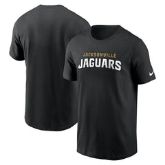 Jacksonville Jaguars Primetime Wordmark Essential T-Shirt - Black T-shirts