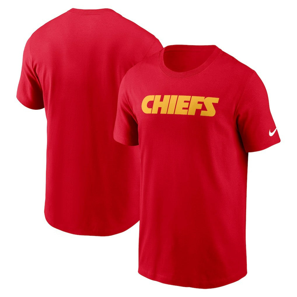 Kansas City Chiefs Primetime Wordmark Essential T-Shirt - Red T-shirts